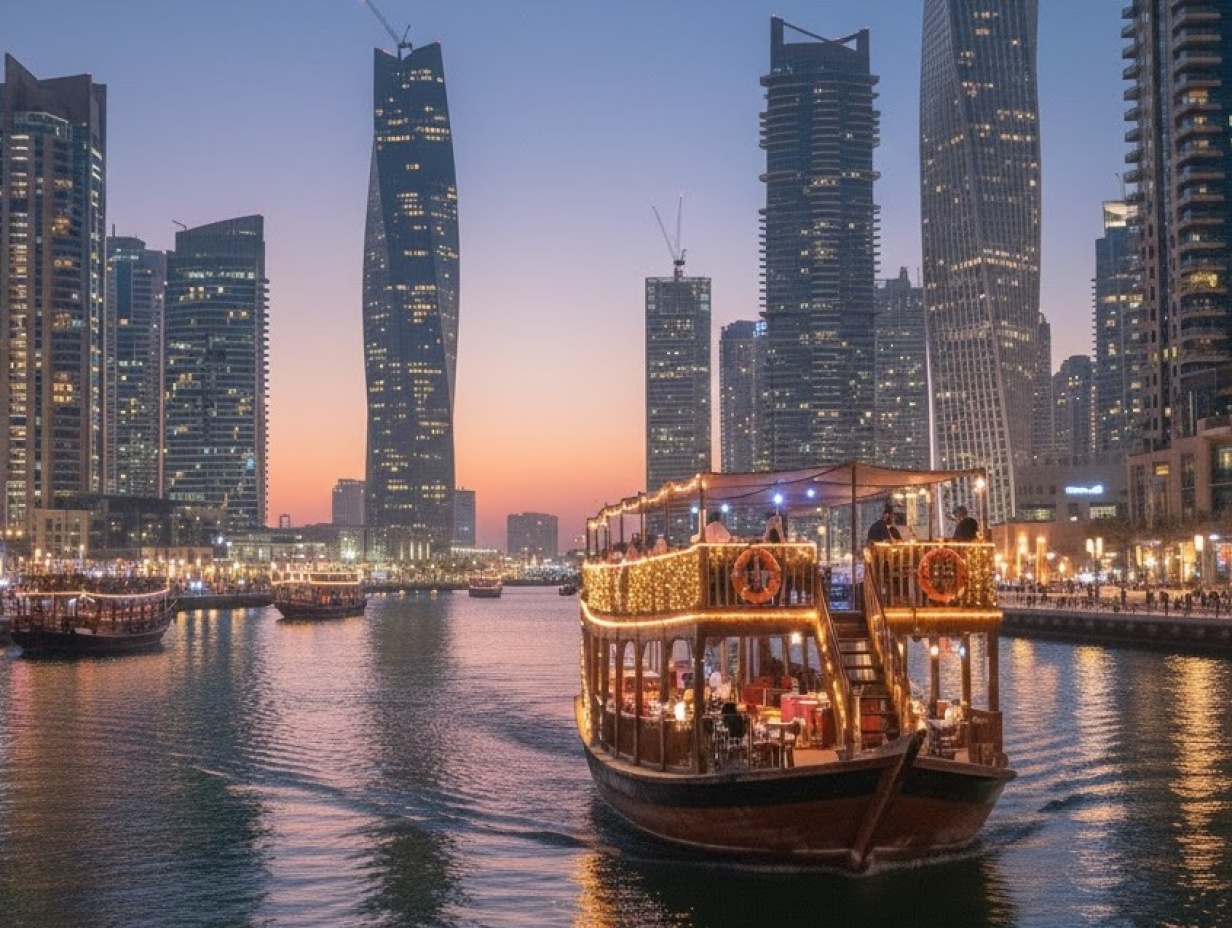 Marina Dhow Cruise with Dinner Dubai
