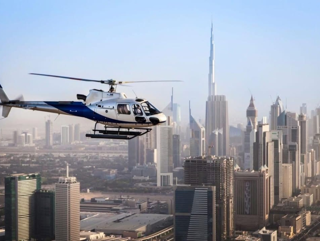 Helicopter ride in Dubai